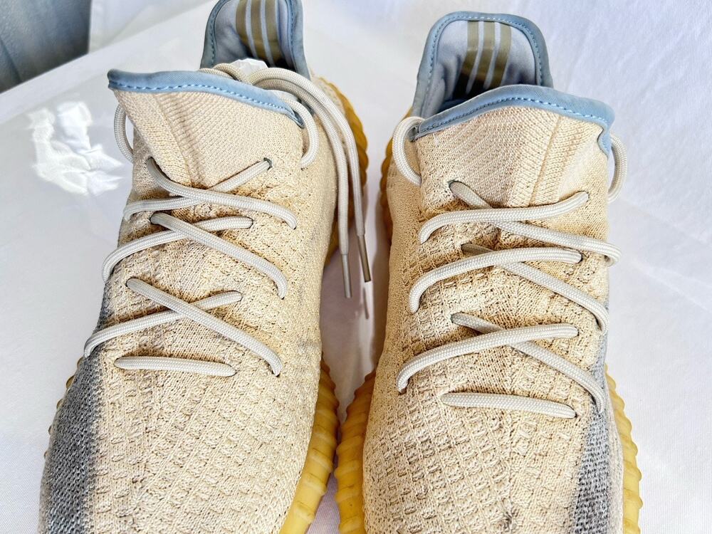 Adidas Yeezy Boost 350 V2 Linen Sneakers Yellow Mens Size 11 Preowned